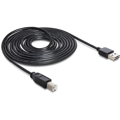 Delock 85553 EASY-USB 2.0-A > USB-B apa/apa 5m fekete kábel