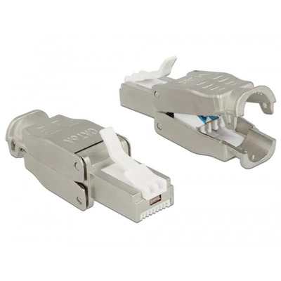 Delock 86427 STP szerszám nélkül szerelhető Cat.6A RJ45 dugó