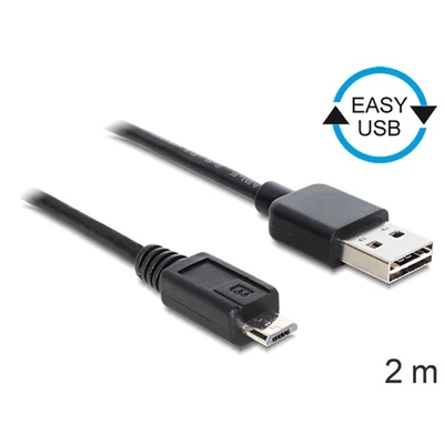 Delock 83367 EASY-USB 2.0 -A apa > USB 2.0 micro-B apa 2 m kábel