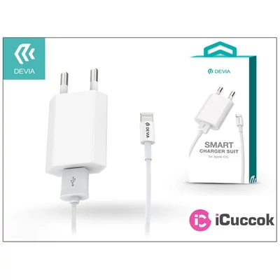 Devia ST000515 Smart 1m Lightning fehér hálózati töltő