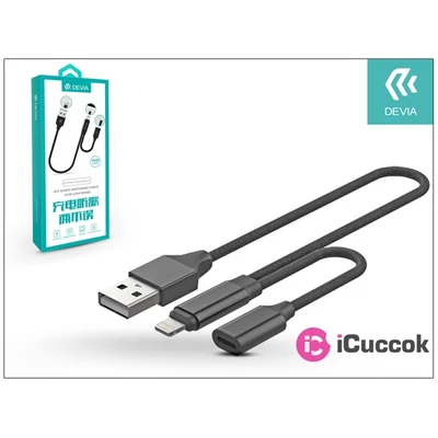 Devia ST308109 JET AUDIO Lightning fekete kábel és adapter