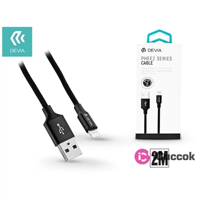 Devia ST309663 Pheez 2m fekete Lightning töltő és adatkábel