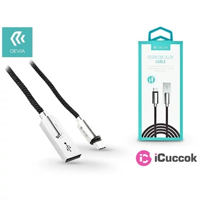 Devia ST311093 Storm Type-C 1m fekete adat- és töltőkábel