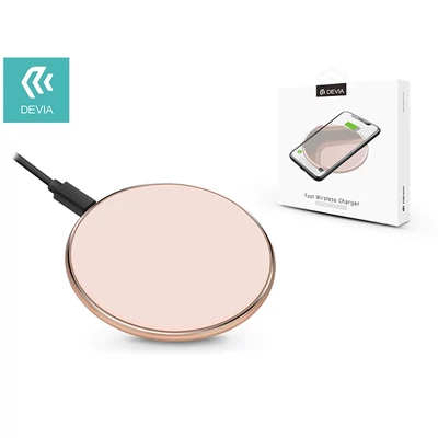 Devia ST322990 Aurora V2 Qi univerzális rózsaarany vezetékmentes gyorstöltő