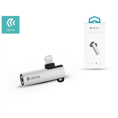 Devia ST324574 Smart ezüst Lightning - 3.5mm fülhallgató és Lightning töltő adapter