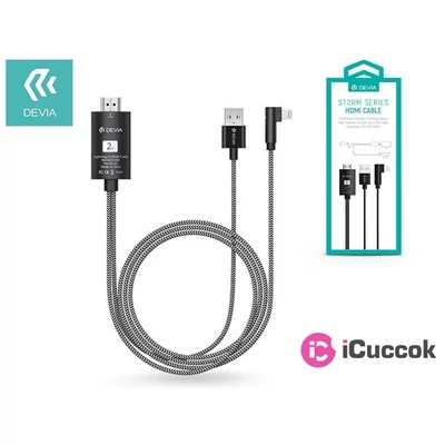 Devia ST326806 Storm fekete HDMI Lighting adatkábel