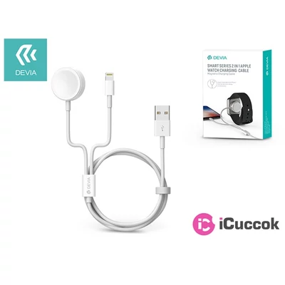Devia ST326844 Devia Smart 2in1 1,2m iWatch/iPhone fehér kábel