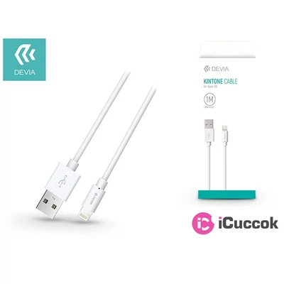 Devia ST326851 Kintone fehér Lightning adat- és töltőkábel