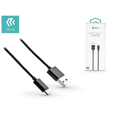 Devia ST330681 SMART V2 micro USB 1m fekete töltő/adatkábel