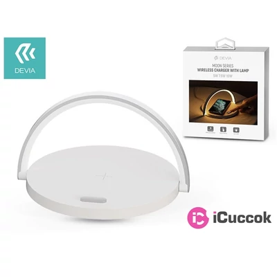 Devia ST335167 Qi fekete univerzális vezeték nélküli töltő állomás lámpával