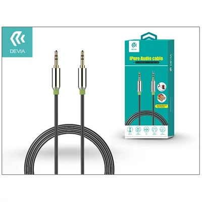 Devia ST986667 Ipure Audio 3.5mm jack 1m fekete összekötőkábel