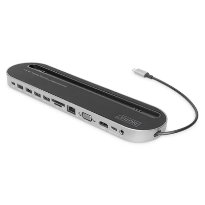 Digitus DA-70888 USB-C 12 portos univerzális notebook dokkoló állomás