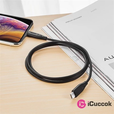 ESR  5V/3A 1m fekete USB C lightning PD kábel