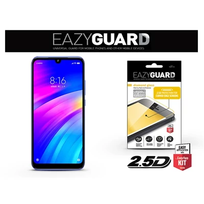 EazyGuard LA-1465 Xiaomi Redmi 7 fekete 2.5D üveg kijelzővédő fólia