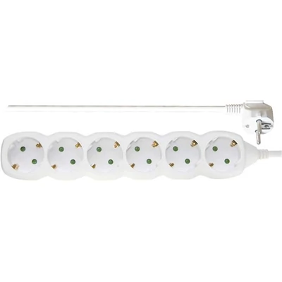 Emos P0625 6 aljzat 5méter 1mm2 kapcsoló nélküli fehér hosszabbító