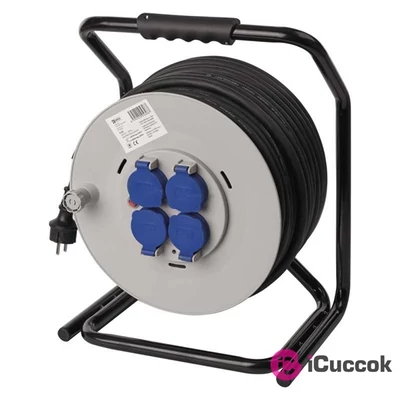 Emos P19221 kültéri IP44 kábeldob 3x2,5mm2 50m-es kábellel