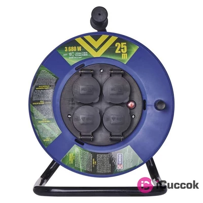 Emos P19625 kültéri kábeldob 3x2,5mm2 IP44 25m-es kábellel