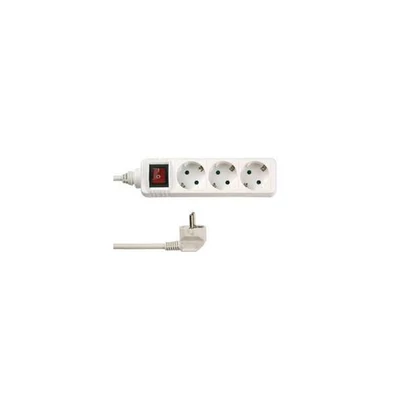 Emos P1323 3 aljzat 3méter 1mm2 kapcsolós fehér hosszabbító