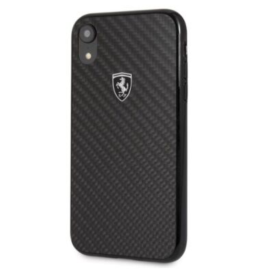 Ferrari Heritage iPhone XR fekete kemény/valódi karbon tok