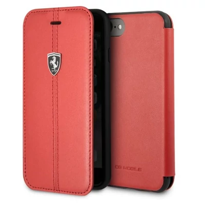 Ferrari Heritage iPhone 8 piros csíkos/kihajtható tok