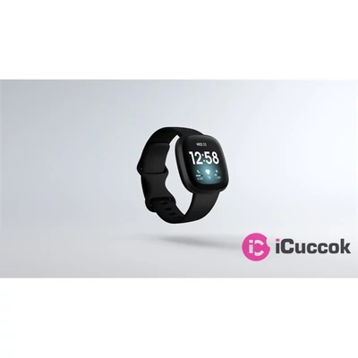Fitbit Versa 3 aluminum fekete okosóra