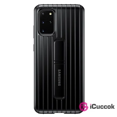 Galaxy EF-RG985CBEGEU S20+ kitámasztós fekete ütésálló hátlap