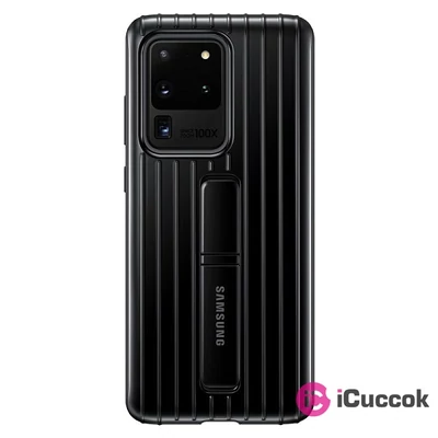 Galaxy EF-RG988CBEGEU S20 Ultra kitámasztós fekete ütésálló hátlap
