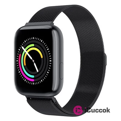 Garett Women Eva fekete fém szíjas okosóra