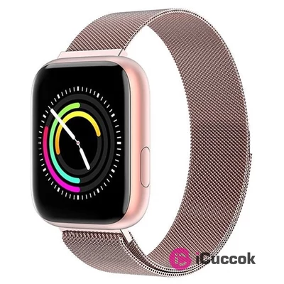 Garett Women Eva rózsaszín fém szíjas okosóra