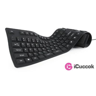 Gembird feltekerhető vízálló szilikon ENG billentyűzet