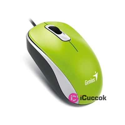 Genius DX-110 USB zöld-fekete egér