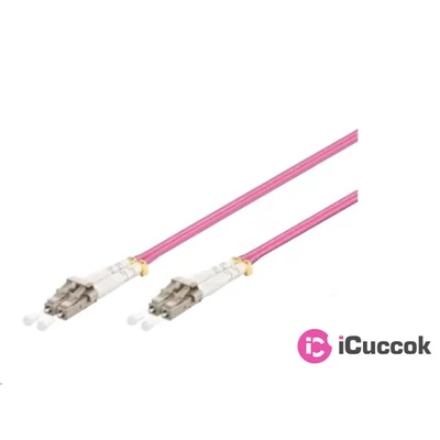 Gigalight Duplex optikai patch kábel 4xLC csatlakozóval, 50/125 OM4 LSZH, 10 m