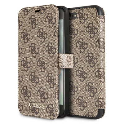 Guess 4G iPhone 8 Plus barna kinyitható tok