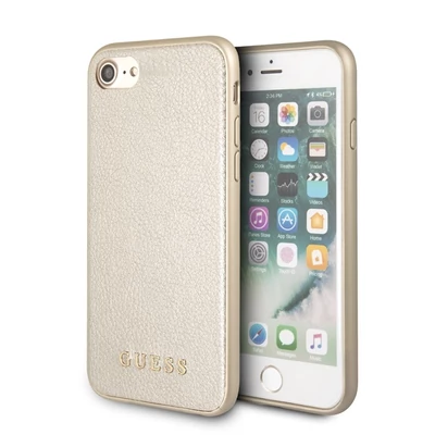 Guess iPhone 8 arany színváltós/kemény műbőr tok