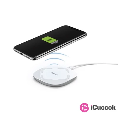 HAMA 178976 "QI-FC10C" fehér vezeték nélküli indukciós mobiltelefon töltő