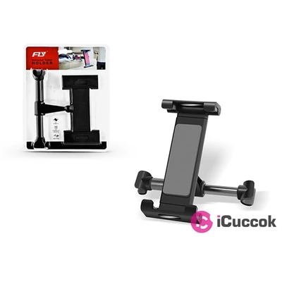 Haffner CH2325-CY univerzális 7-12"-os fejtámlára rögzíthető fekete autós tablet tartó