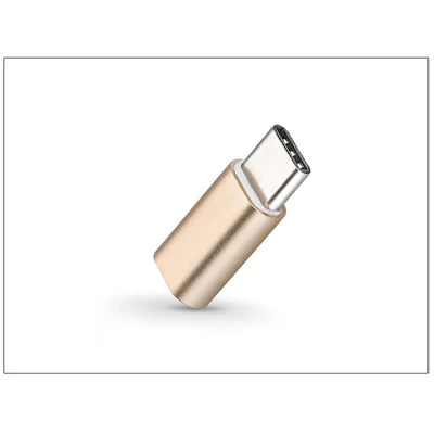 Haffner PT-4051 Type-C - Micro USB arany adapter