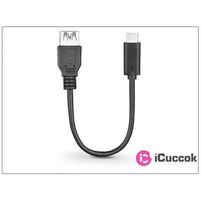Haffner PT-4056 Type-C - USB OTG fekete adapter