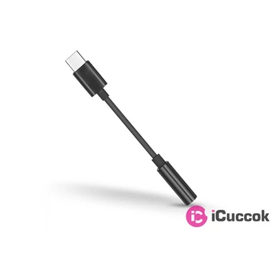 Haffner PT-4536 Type-C - 3.5mm Jack audio fekete adapter
