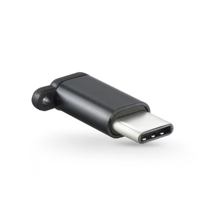 Haffner PT-4587 Micro USB/Type-C fekete töltő adapter