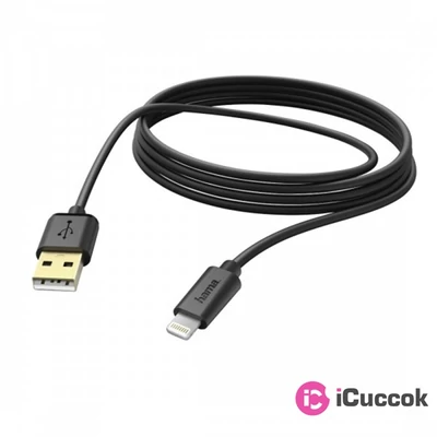 Hama 173787 3m Lightning > USB-A fekete adatkábel