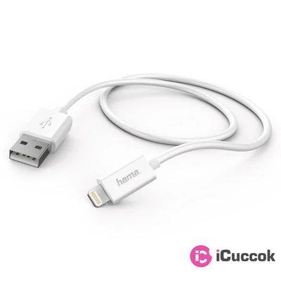 Hama 173863 1m Lightning > USB-A fehér adatkábel