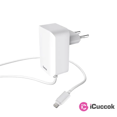 Hama 178304 iPad/iPhone/iPod Lightning (MFI) 2,4A fehér hálózati töltő