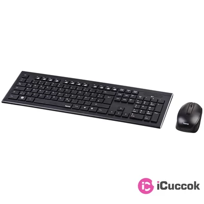 Hama 182664 "CORTINO" fekete vezeték nélküli billentyűzet + egér