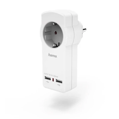 Hama 183273 hálózati konnektor 2db USB aljzattal