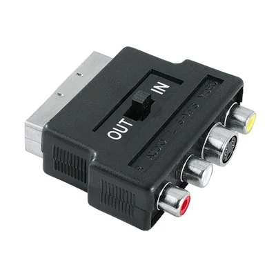 Hama 42357 AV SCART-3RCA-SVHS be/ki adapter
