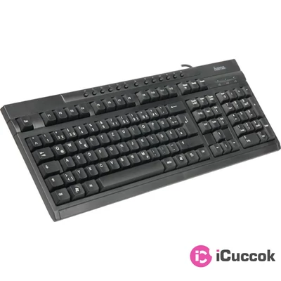 Hama AK-220 HUN USB fekete multimédiás billentyűzet