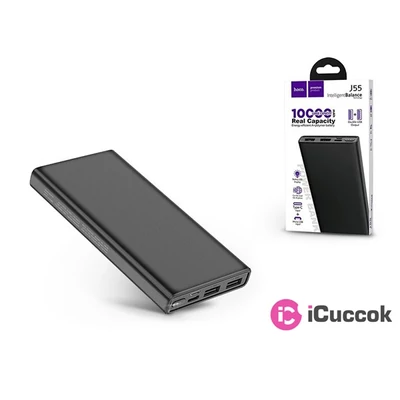 Hoco HOC0018 J55 2XUSB-A/Type-C/microUSB fekete powerbank