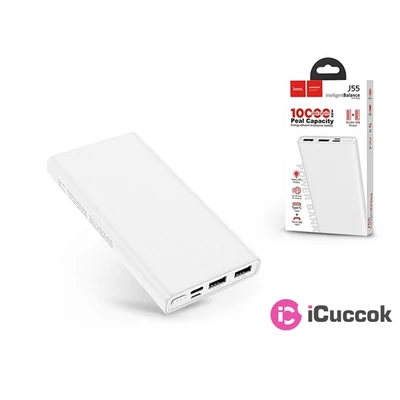 Hoco HOC0019 J55 2XUSB-A/Type-C/microUSB fehér powerbank