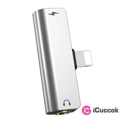 Hoco HOC0078 LS25 Lightning/Jack ezüst audio adapter